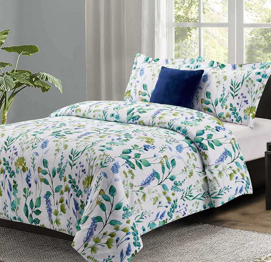 Leaf Pattern 4-Piece Comforter Set