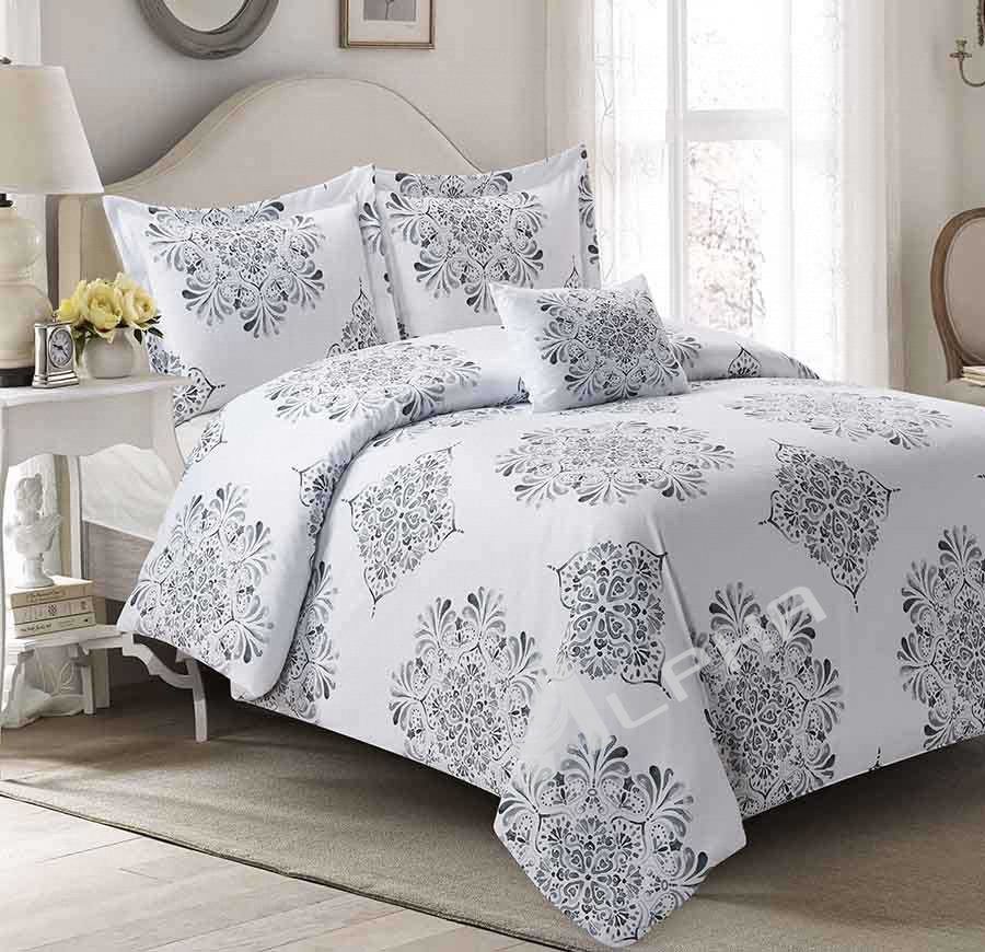 3-Piece Luxury Designer Cotton Comforter Set for Double Bed