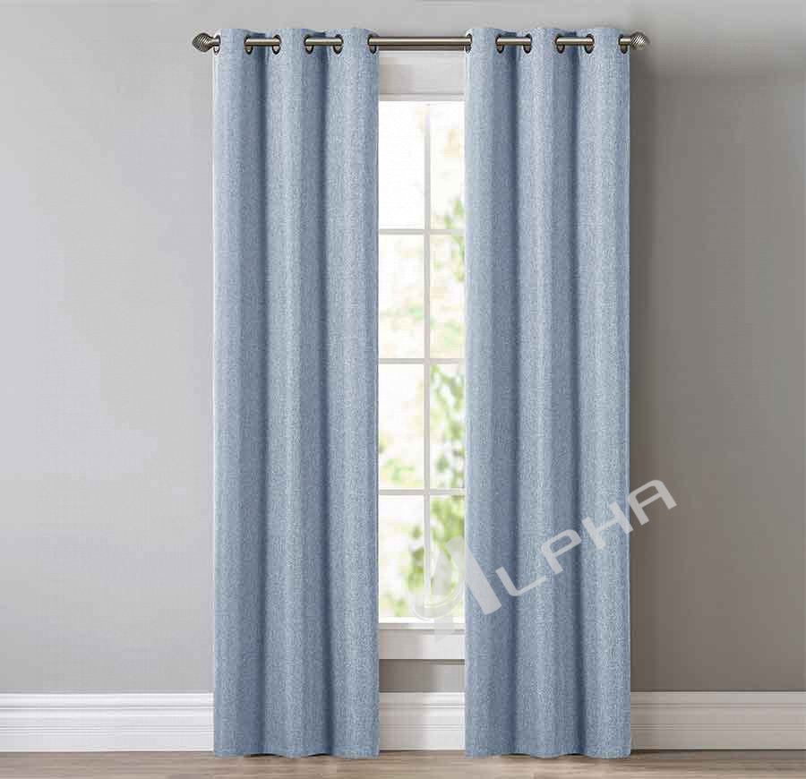 Acadia-Blue Blackout Grommet Window Curtain