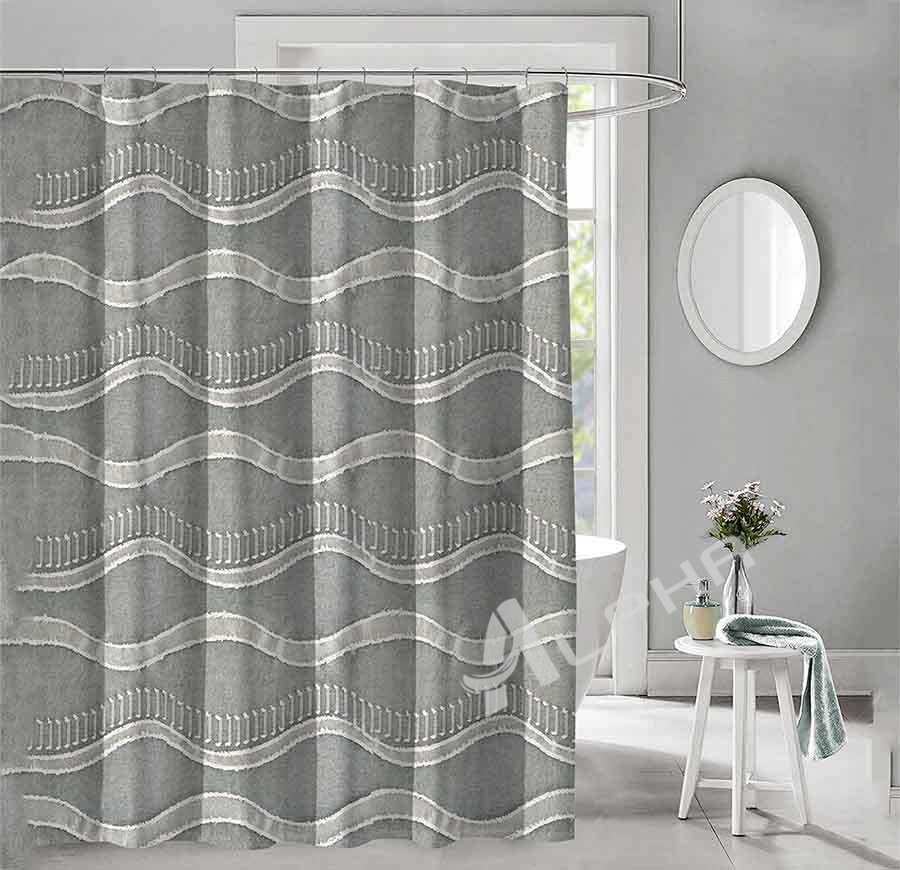 A-EAV-SC Wavy Streaks Design Shower Curtain