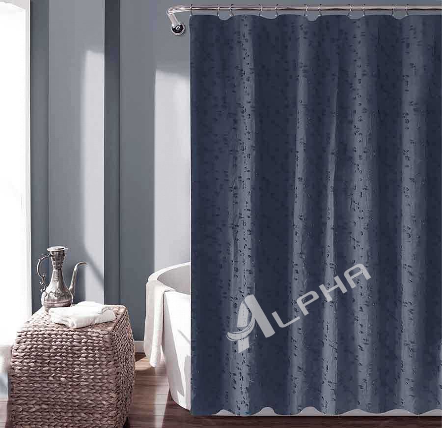 A-DOT-SC Waffle Blue Shower Curtain: Elevate Your Bathroom with Style and Durability