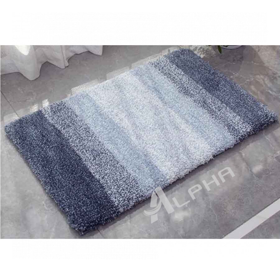 Blue-gray gradient non-slip water-absorbent bathroom floor mat