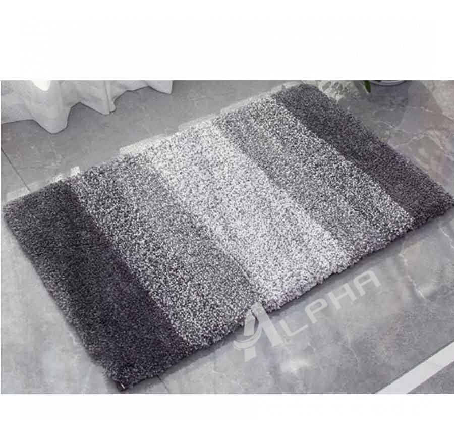 Gray gradient polyester absorbent bathroom floor mat
