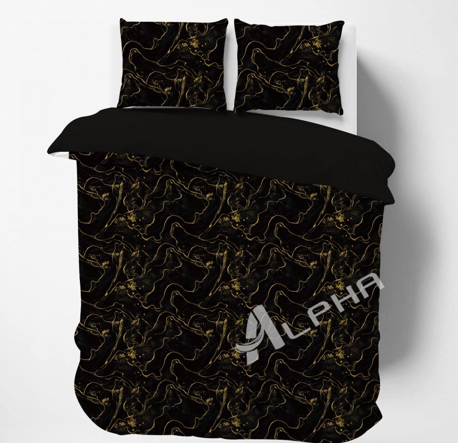 New fall and winter 2022 black and gold marble Duvet Comfort velveter Bedding Set Cotton or microfiber polyester