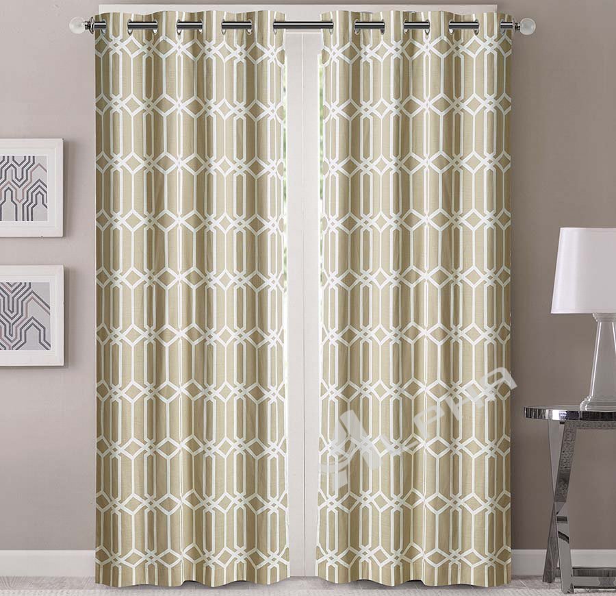 Edward Natural Blackout Curtains - Thermal Insulation, Grommet Design