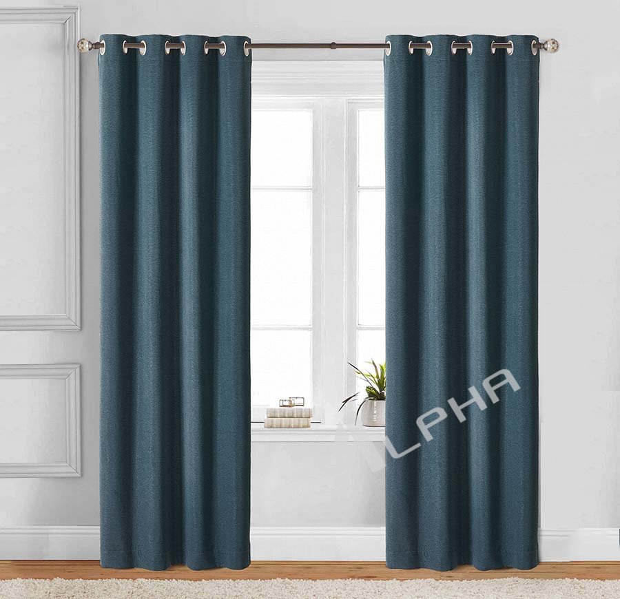 Declan Blackout Curtains: Insulated Sun Blocking, Senna Collection, 52"x63", Set of 2 Panels, Deep Sea