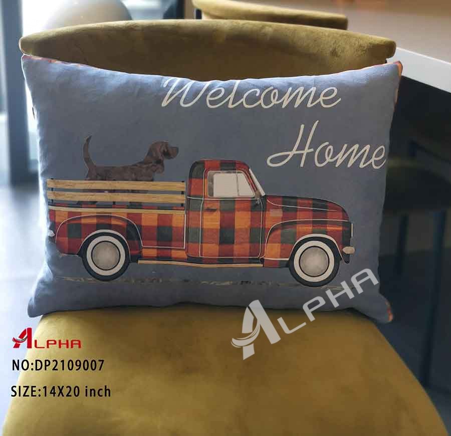 Truck decorative pillow cover 14X20in