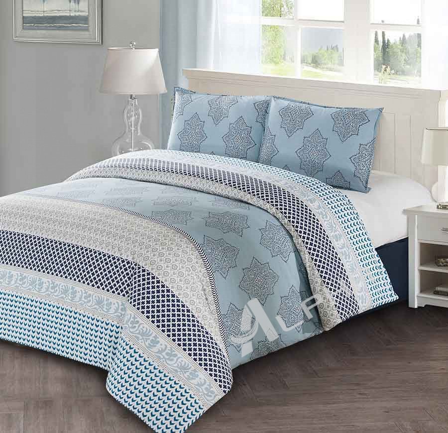 Lilou Bed Blue Queen Size Duvet Cover Sets
