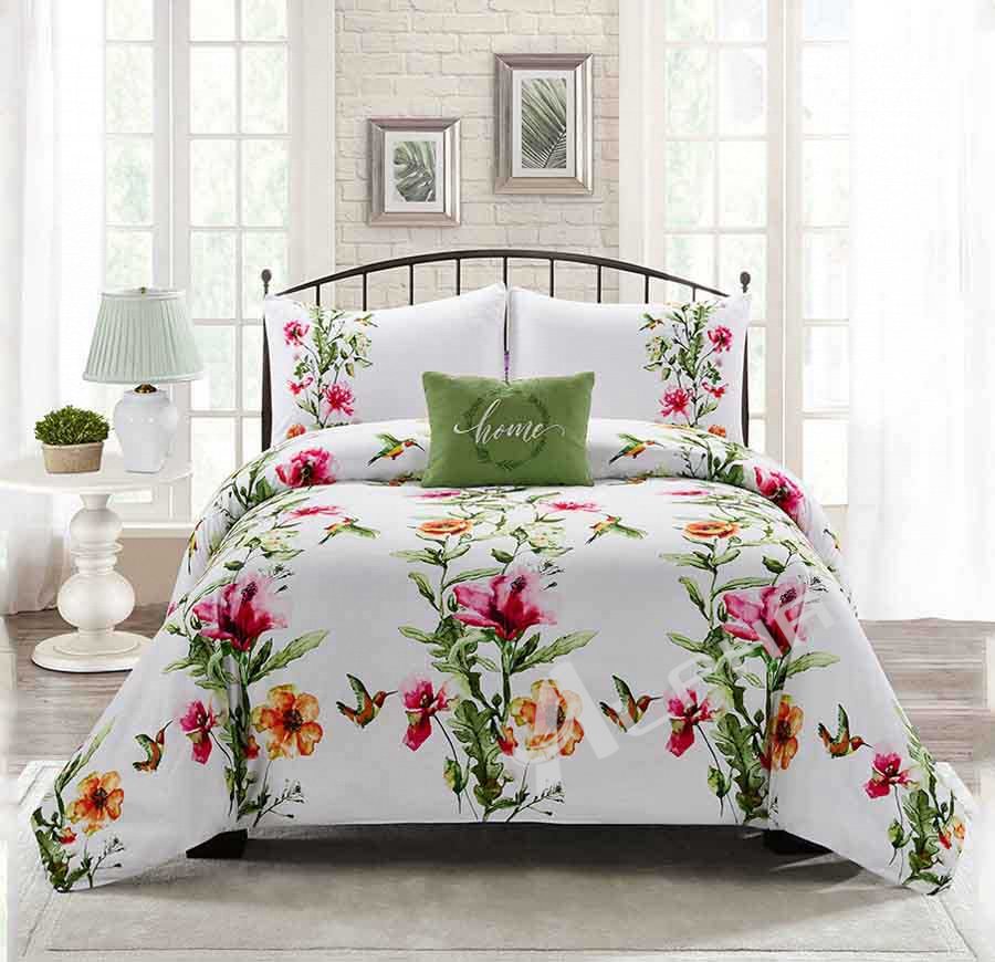Indulge in our 100% cotton designer comforter sets with printed bed sheets for luxurious bedding.