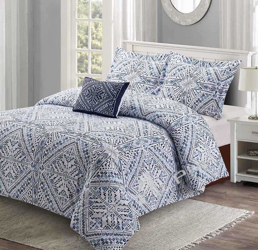 High-Quality 3-Piece Luxury Printed Cotton Comforter Set