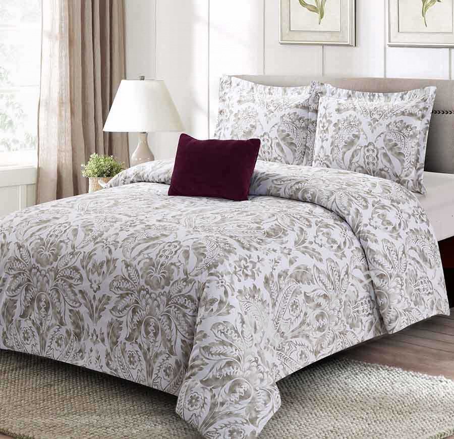 Modern Pattern 4-Piece Microfiber Polyester Comforter Set