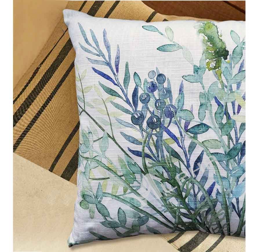 Green Throw Pillow Covers Floral Plant Outdoor Decorative Pillow Covers