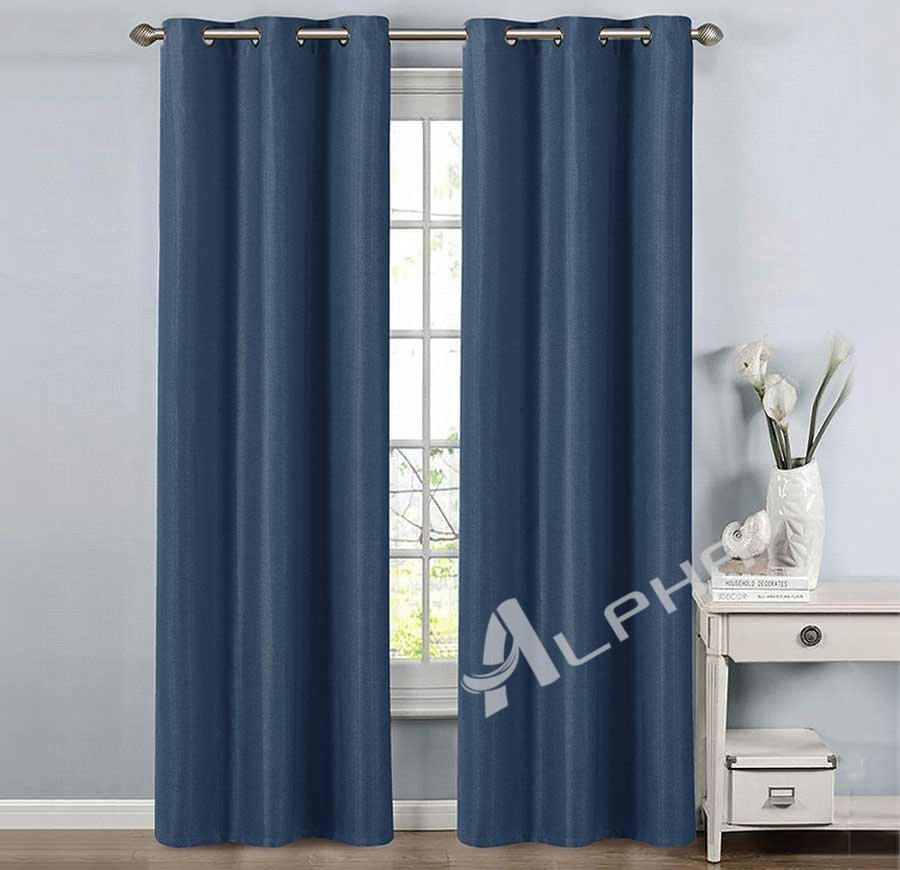 Carlsbad-Navy Blackout Curtains Set - Thermal Insulation & Light Blocking