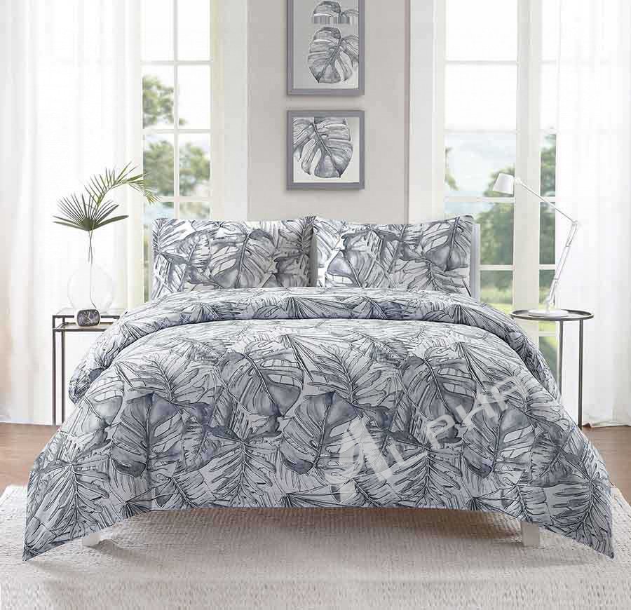 Tropical Leaf Duvet Cover Sets by Letto: Exquisite Plants Leaves Bedding Set